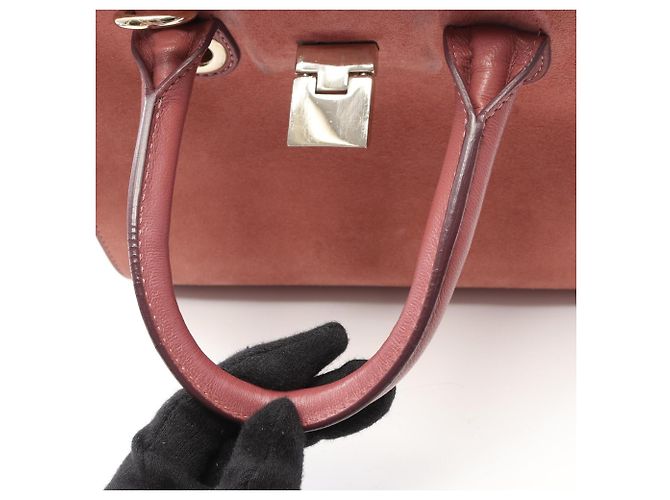Borsa in pelle scamosciata Jimmy Choo Rosa - vista 7
