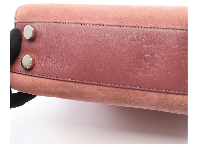 Borsa in pelle scamosciata Jimmy Choo Rosa - vista 9