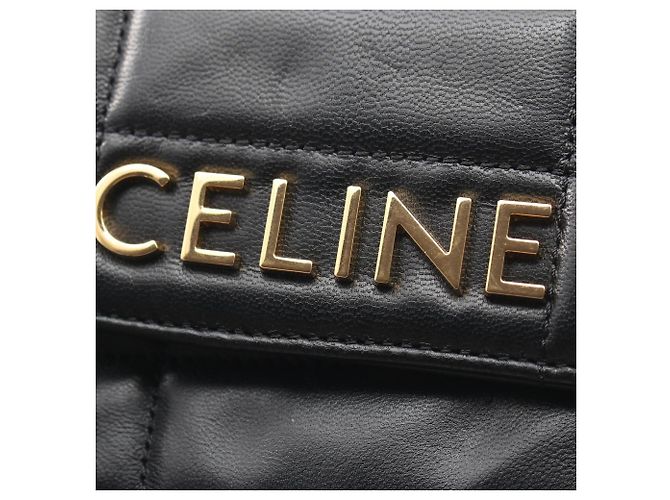 Céline Borsa a tracolla Celine Monochrome in pelle nera Nero - vista 6