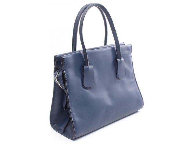 Borsa Tote Tod's Note Shopping Small Blu navy - vista 2