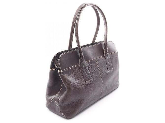 Borsa Tote Tod's in pelle marrone - vista 2