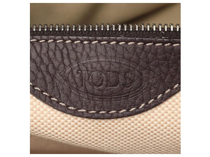 Borsa Tote Tod's in pelle marrone - vista 4