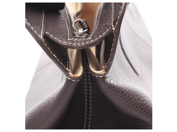 Borsa Tote Tod's in pelle marrone - vista 6
