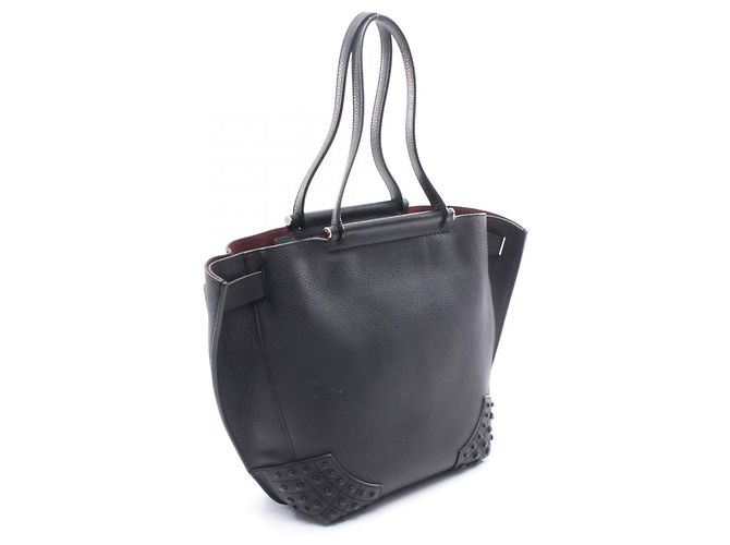 Borsa Tote Tod's Wave in pelle nera Nero - vista 2