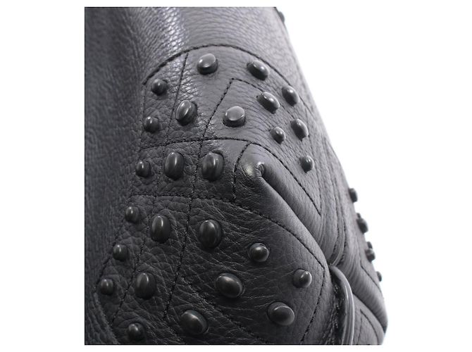 Borsa Tote Tod's Wave in pelle nera Nero - vista 8