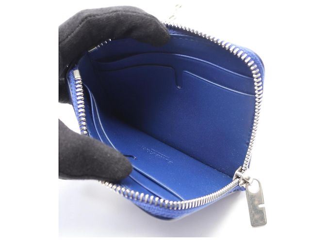Monedero de piel Burberry en azul - vista 3