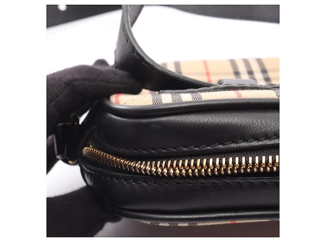 Burberry Check Link Gürteltasche Schwarz Beige - Ansicht 8