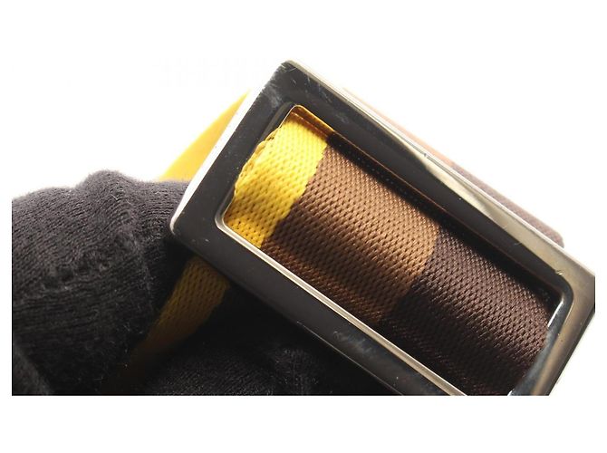 Borsa a spalla Fendi Mamma Baguette Marrone Multicolore Cachi - vista 7