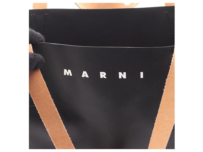 Marni Tribeca Tote Bag Schwarz Beige - Ansicht 4