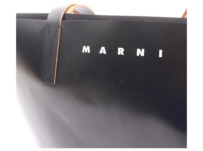 Marni Tribeca Tote Bag Schwarz Beige - Ansicht 9