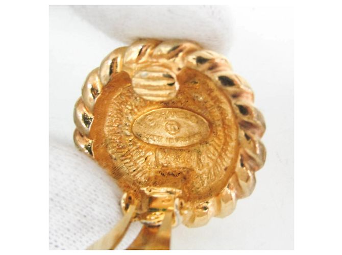Orecchini a clip vintage Chanel COCO Mark D'oro - vista 10