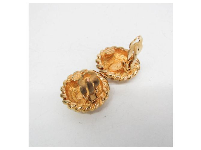 Orecchini a clip vintage Chanel COCO Mark D'oro - vista 4