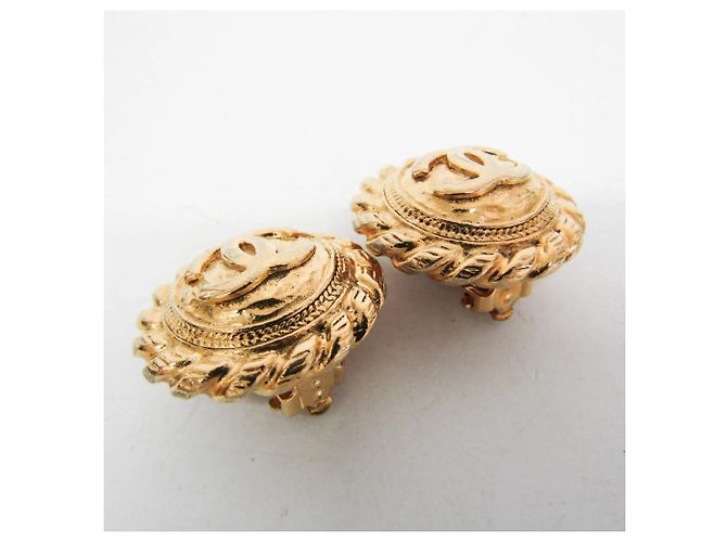 Orecchini a clip vintage Chanel COCO Mark D'oro - vista 5