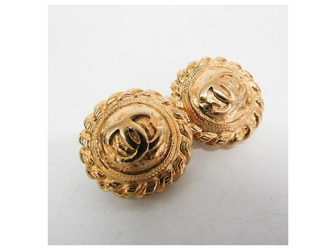 Orecchini a clip vintage Chanel COCO Mark D'oro - vista 6