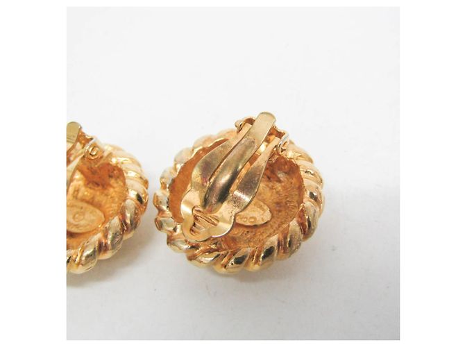 Orecchini a clip vintage Chanel COCO Mark D'oro - vista 7