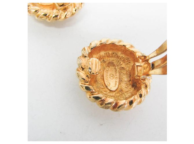 Orecchini a clip vintage Chanel COCO Mark D'oro - vista 8