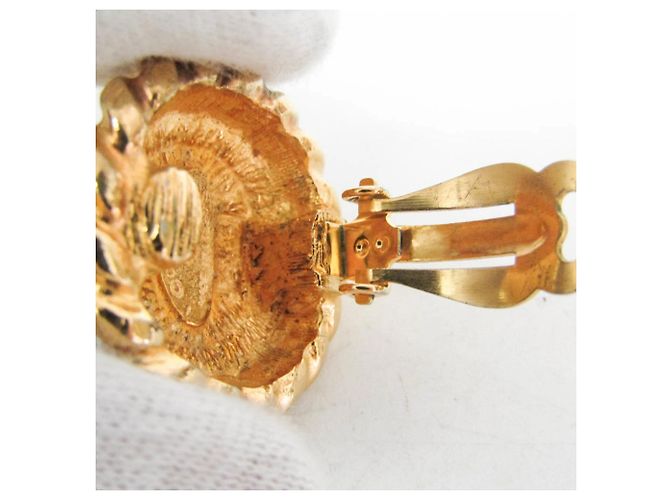 Orecchini a clip vintage Chanel COCO Mark D'oro - vista 9