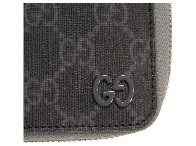 Portafoglio lungo Gucci GG Supreme Marrone Nero - vista 15