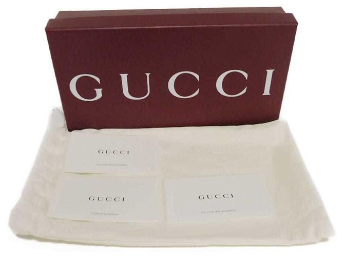 Portafoglio lungo Gucci GG Supreme Marrone Nero - vista 17