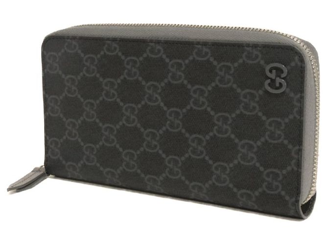Portafoglio lungo Gucci GG Supreme Marrone Nero - vista 2