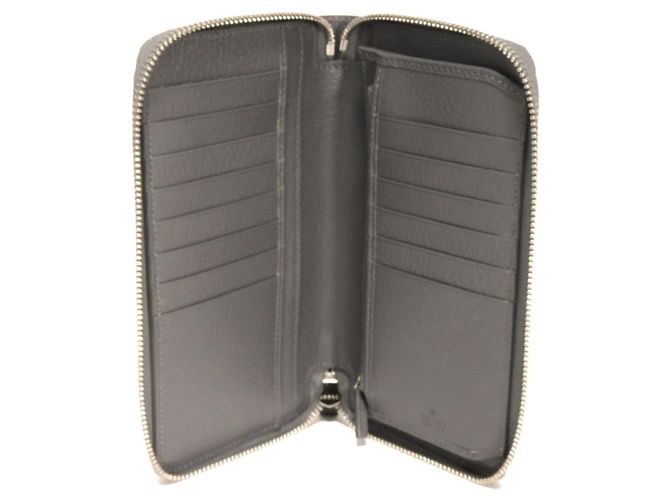 Portafoglio lungo Gucci GG Supreme Marrone Nero - vista 5