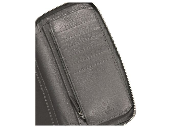 Portafoglio lungo Gucci GG Supreme Marrone Nero - vista 8