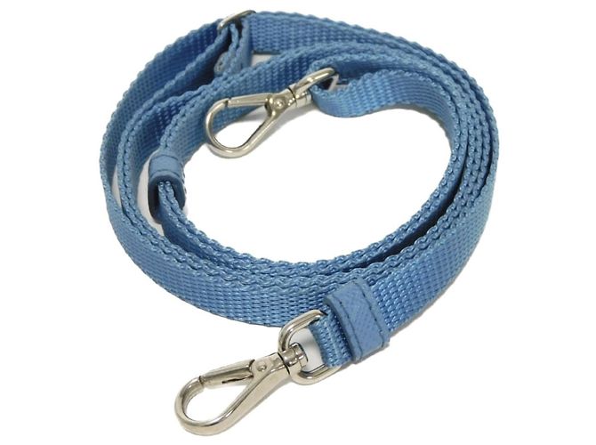 Prada Re-Edition Tessuto Micro Mini Schultertasche mit Kette Blau - Ansicht 23