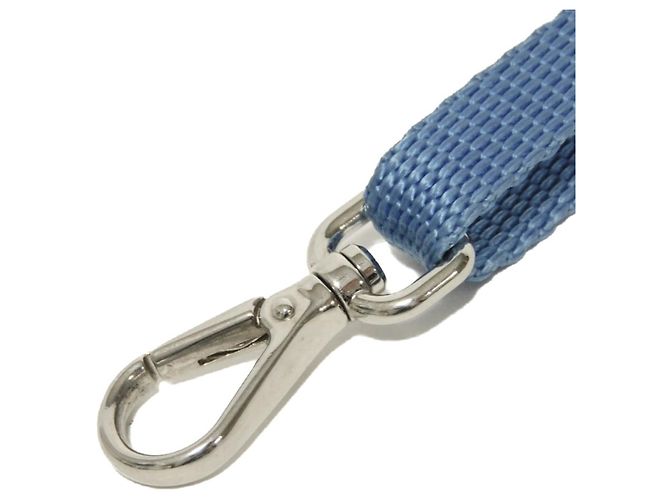 Prada Re-Edition Tessuto Micro Mini Schultertasche mit Kette Blau - Ansicht 27
