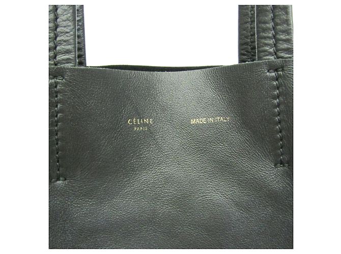 Céline Celine Cabas Horizontal Leder-Tote-Bag für Damen Schwarz - Ansicht 14