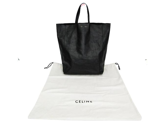 Céline Celine Cabas Horizontal Leder-Tote-Bag für Damen Schwarz - Ansicht 2