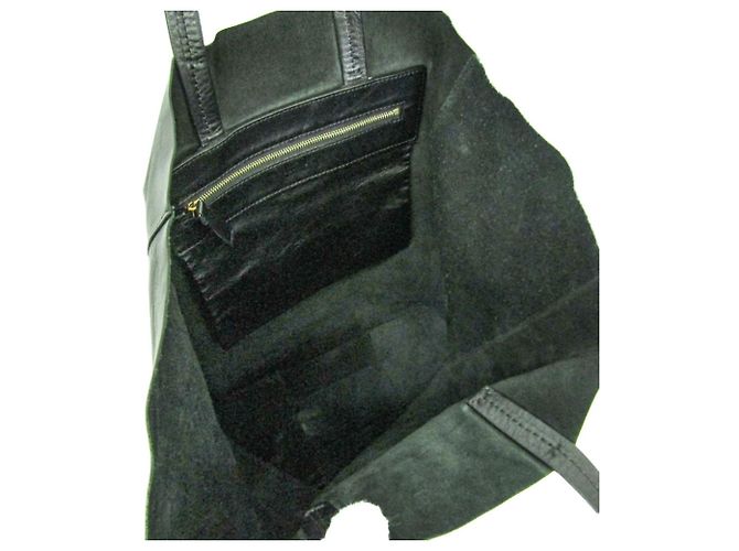 Céline Celine Cabas Horizontal Leder-Tote-Bag für Damen Schwarz - Ansicht 4
