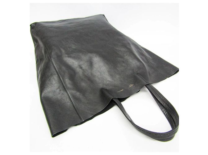 Céline Celine Cabas Horizontal Leder-Tote-Bag für Damen Schwarz - Ansicht 9