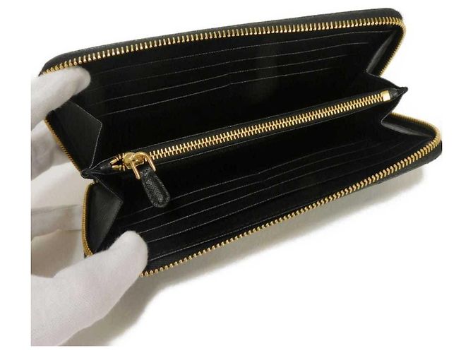 Prada Saffiano Black Langbeutel Schwarz - Ansicht 5