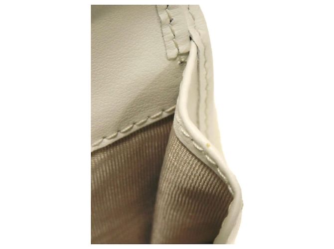 Prada Saffiano Wave Compact Bi-fold Wallet White - view 15