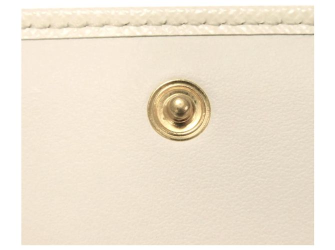 Prada Saffiano Wave Compact Bi-fold Wallet White - view 7