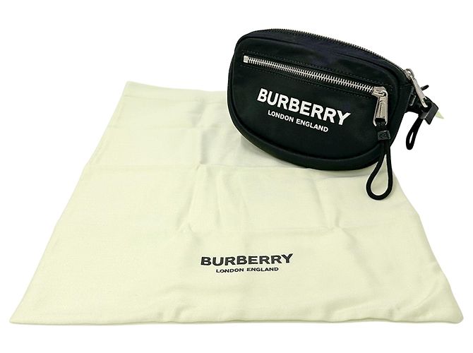 Borsa a mano Burberry in nylon nero - vista 7