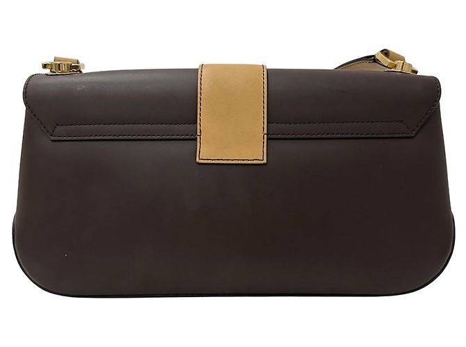 Gancini Borsa a tracolla in pelle marrone Salvatore Ferragamo - vista 2