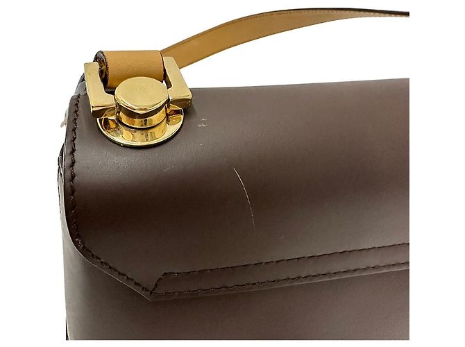 Gancini Borsa a tracolla in pelle marrone Salvatore Ferragamo - vista 7