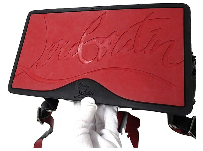 Borsa a mano Christian Louboutin in nylon nero - vista 10
