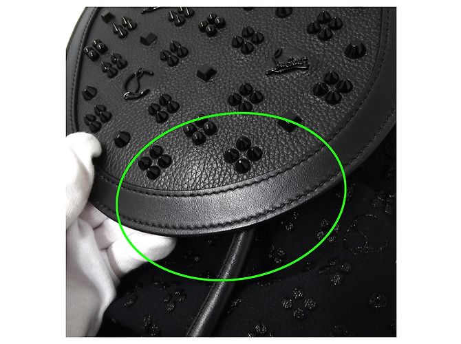 Borsa a mano Christian Louboutin in nylon nero - vista 11