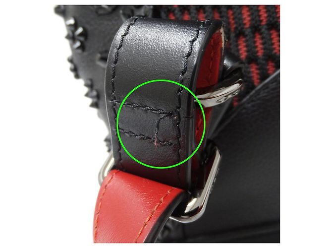Borsa a mano Christian Louboutin in nylon nero - vista 14