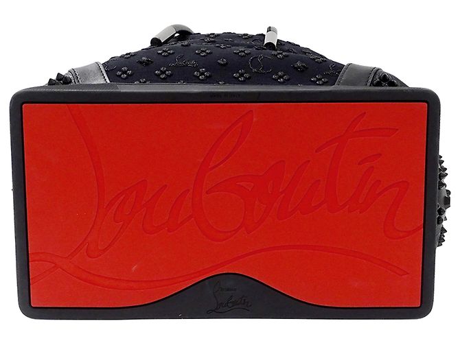 Borsa a mano Christian Louboutin in nylon nero - vista 3