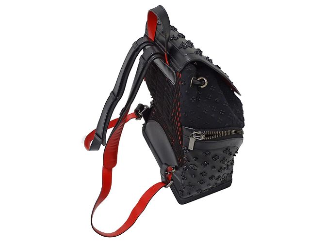 Borsa a mano Christian Louboutin in nylon nero - vista 4
