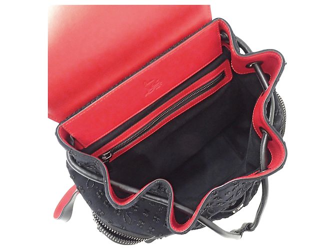 Borsa a mano Christian Louboutin in nylon nero - vista 5