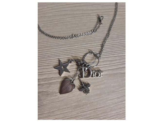 Autre Marque Collana Christian Dior con ciondoli Argento - vista 2
