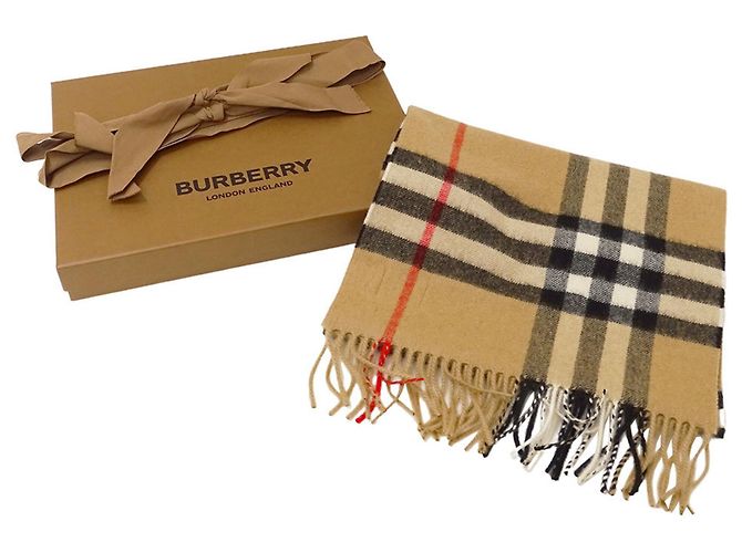 Stola in cashmere beige Burberry - vista 3