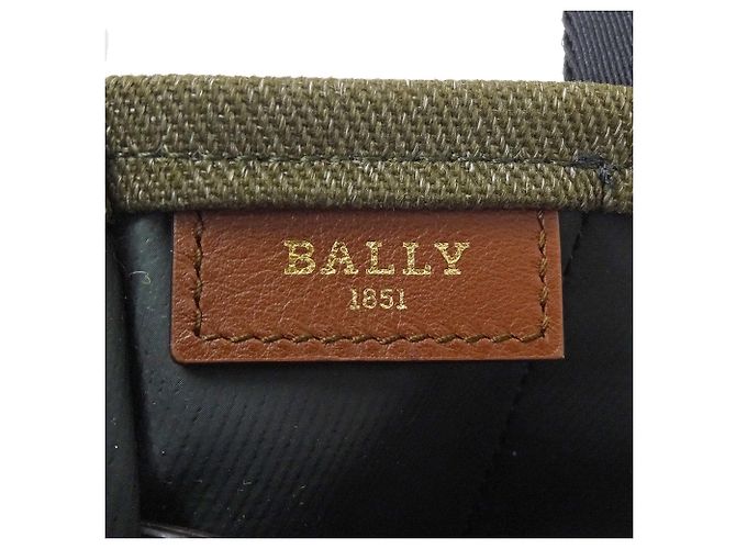 Bolso Tote Bally de lona caqui - vista 6