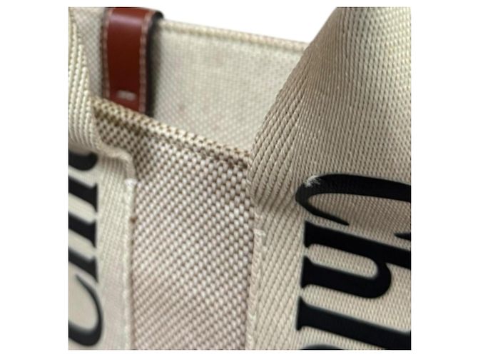 Borsa Chloé Small Tote Woody Marrone Beige - vista 11