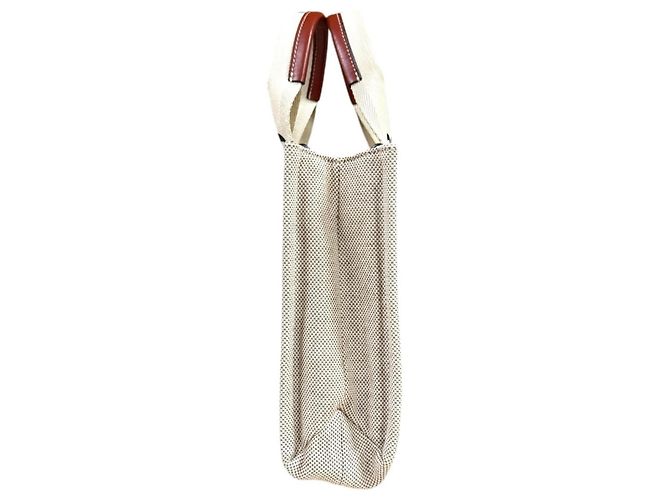 Borsa Chloé Small Tote Woody Marrone Beige - vista 4