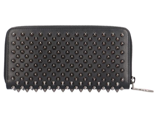 Cartera larga Christian Louboutin Spike Stud Panettone Negro Roja - vista 2